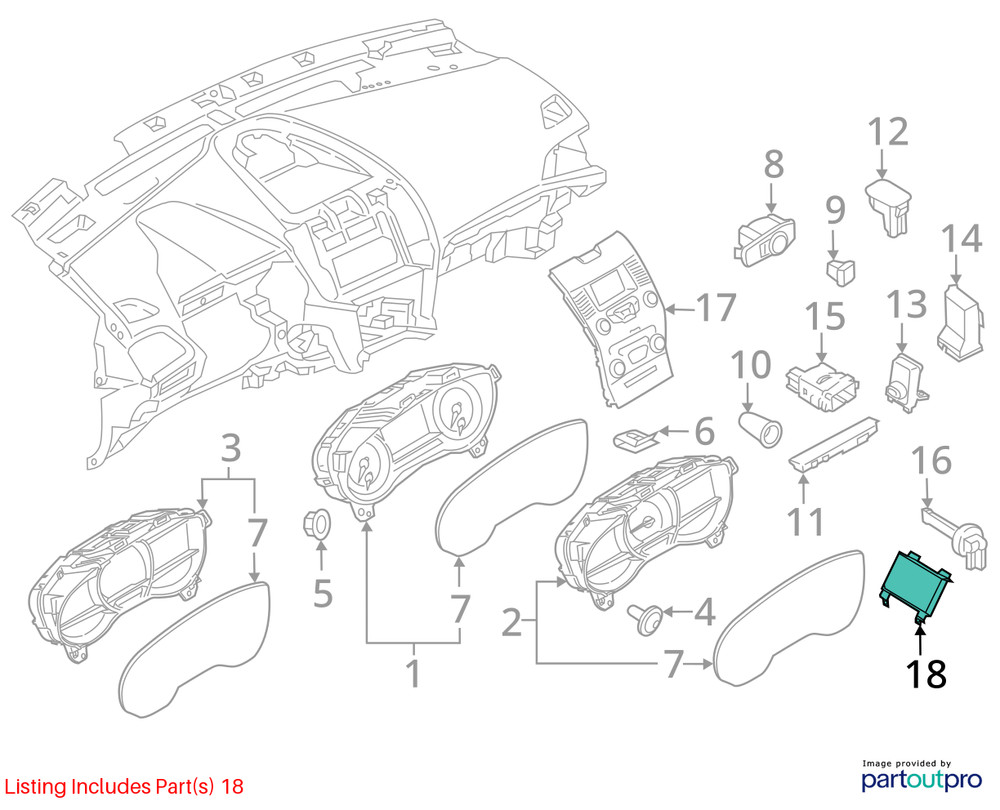 2019 Ford Edge Used 8.0 Center Dash Screen OEM, Reprogramming Required
