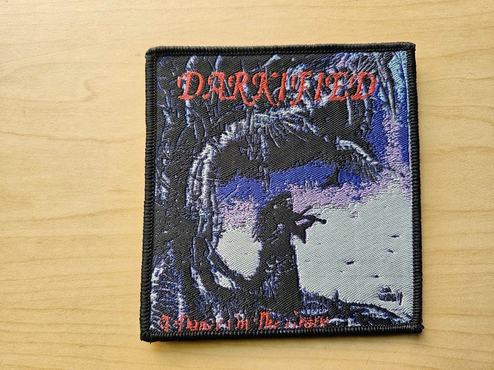 DARKIFIED, SEW ON BLACK BORDER WOVEN PATCH
