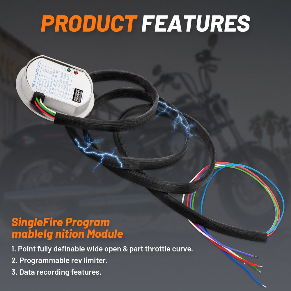 53-644 Programmable Single Fire Electronic Ignition Module For Tour Glide Ultima