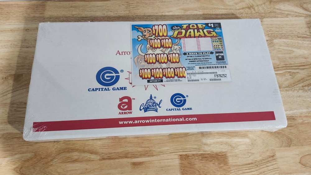 sealed pull tab ticket game The Top Dawg-2520 count