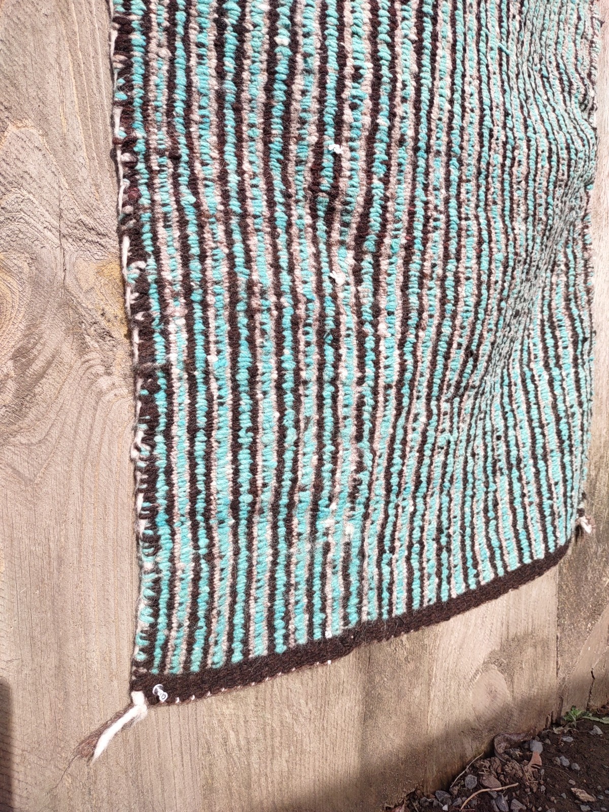 Navajo Rug Antique Native American Indian Twill Weaving Textile 1910 62 x 30