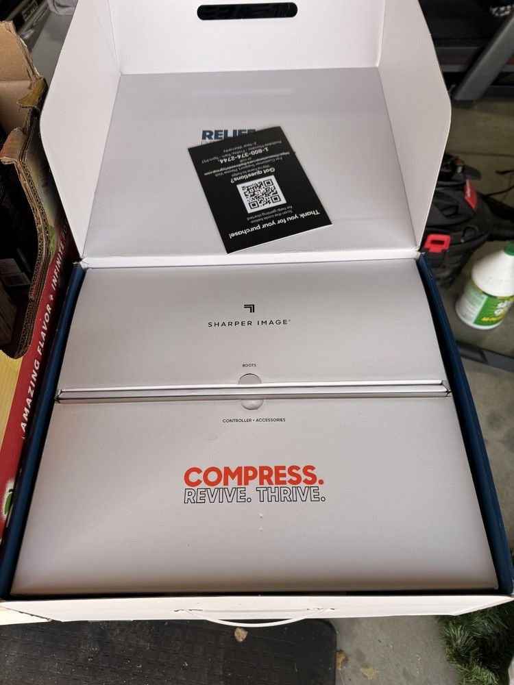 SHARPER IMAGE AIR COMPRESSION Flex BOOTS Small/Medium blue