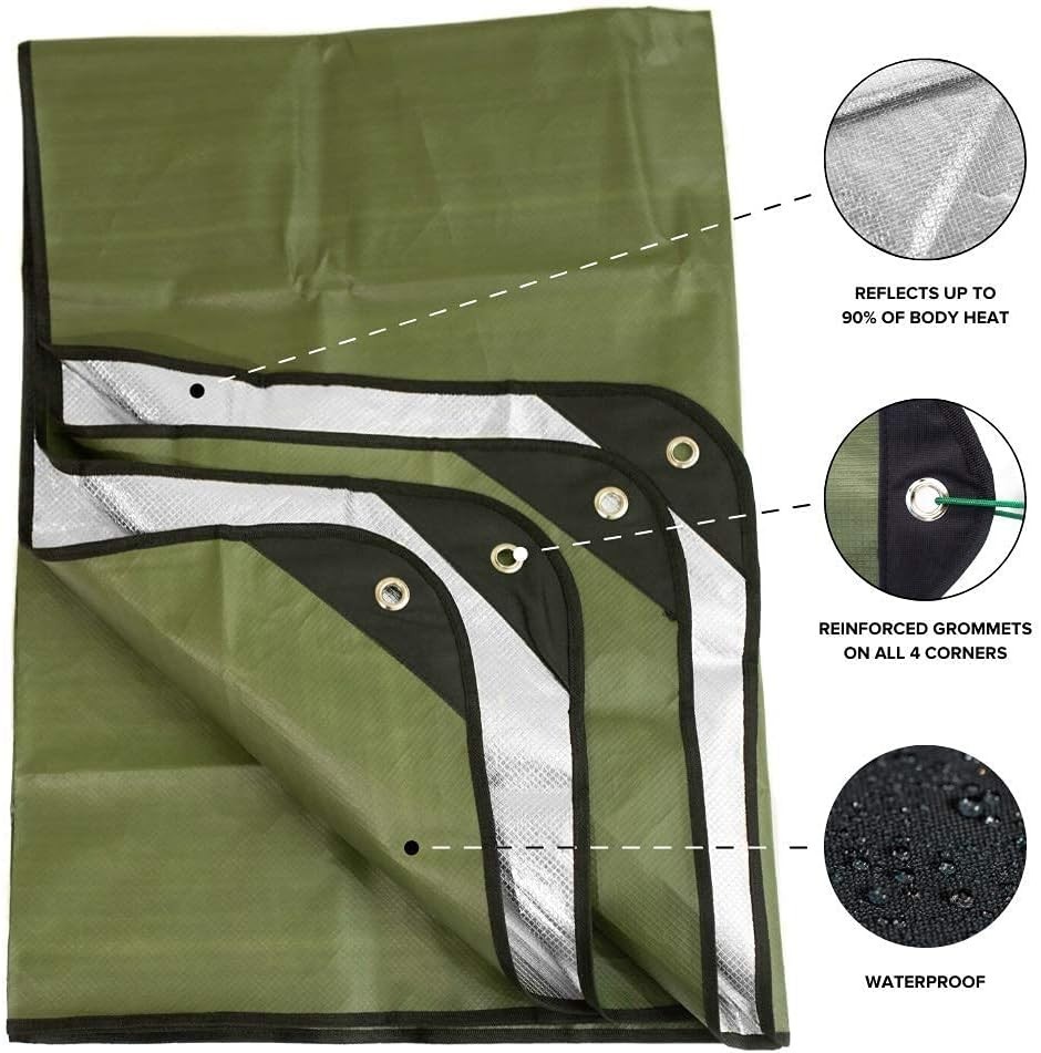 Heavy Duty Survival Blanket - Waterproof & Windproof