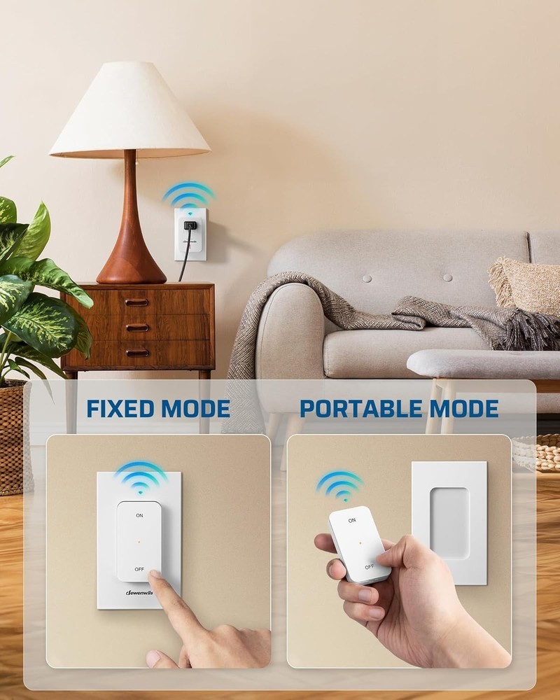 Compact Wireless Outlet with Magnetic Base - Effortless 15A Remote Control
