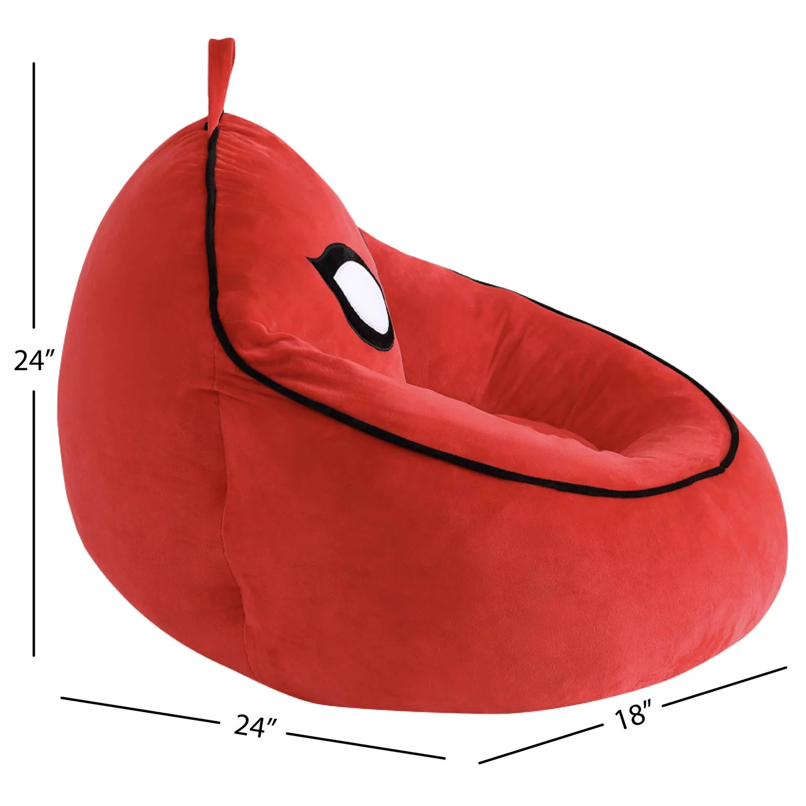 Marvel Spiderman Compressed Foam Bean Bag Chair for Kids, Red