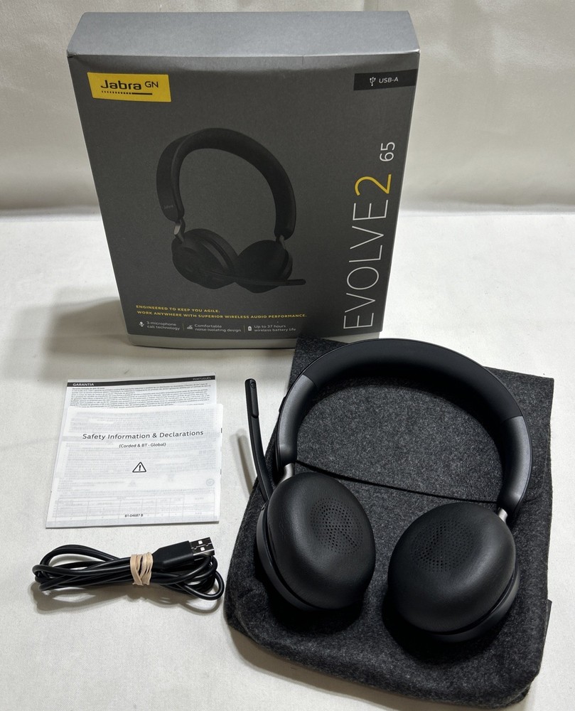 Jabra Evolve2 65 Bluetooth Headset USB-A