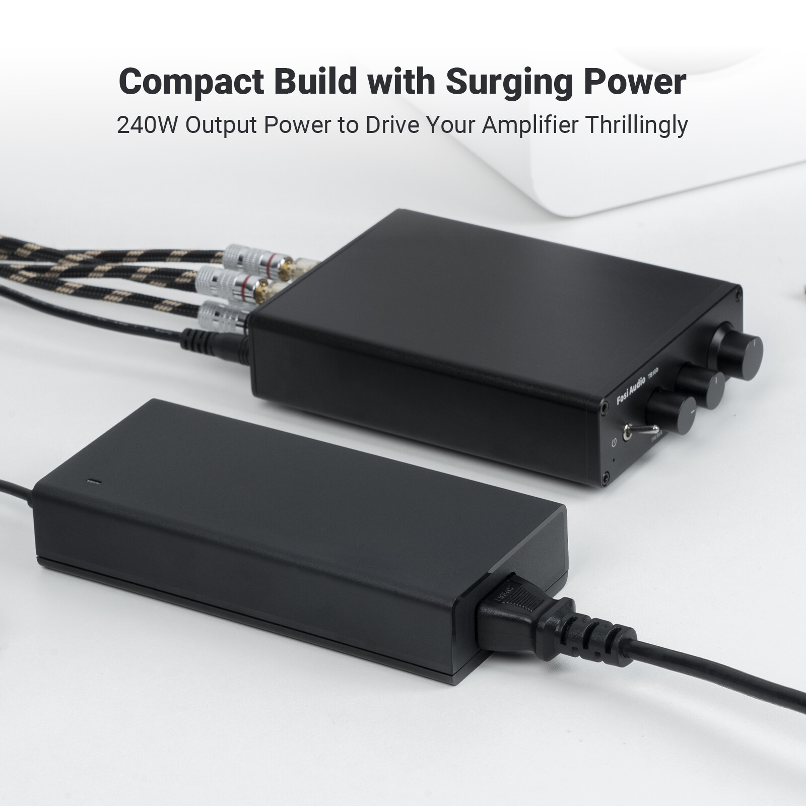 Fosi Audio 48V 5A 10A Power Supply Adapter For TB10D, BT20A PRO,V3,ZA3,V3 Mono