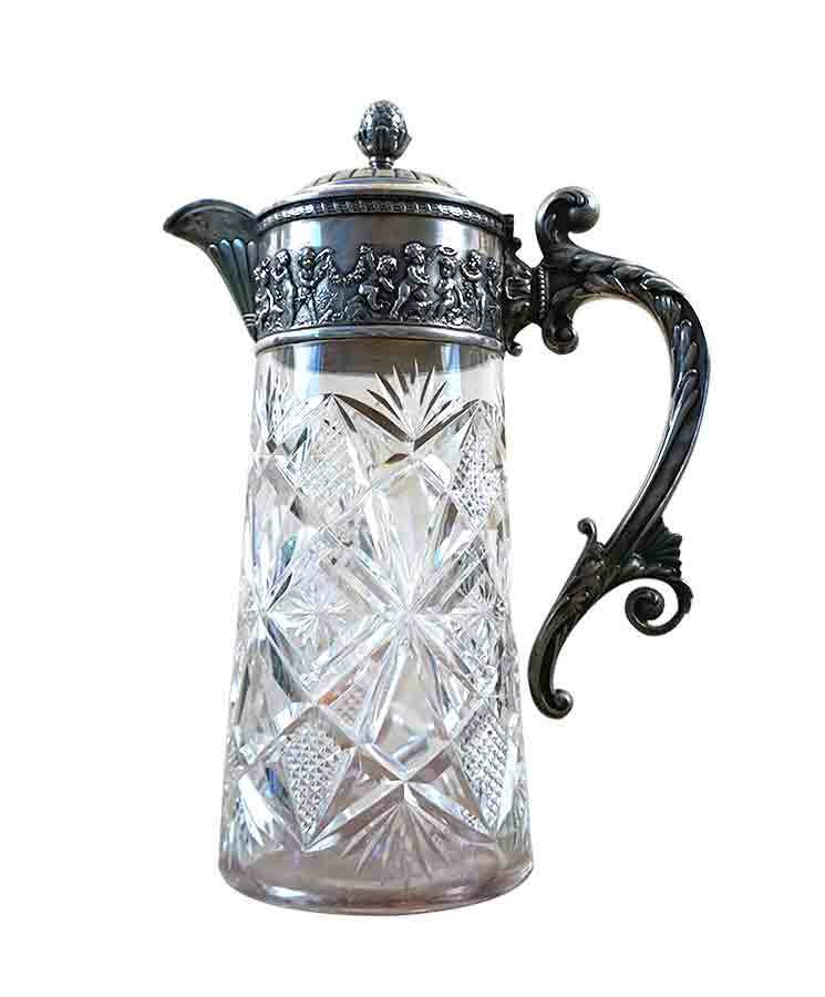 Crystal Silver Gilt Pitcher