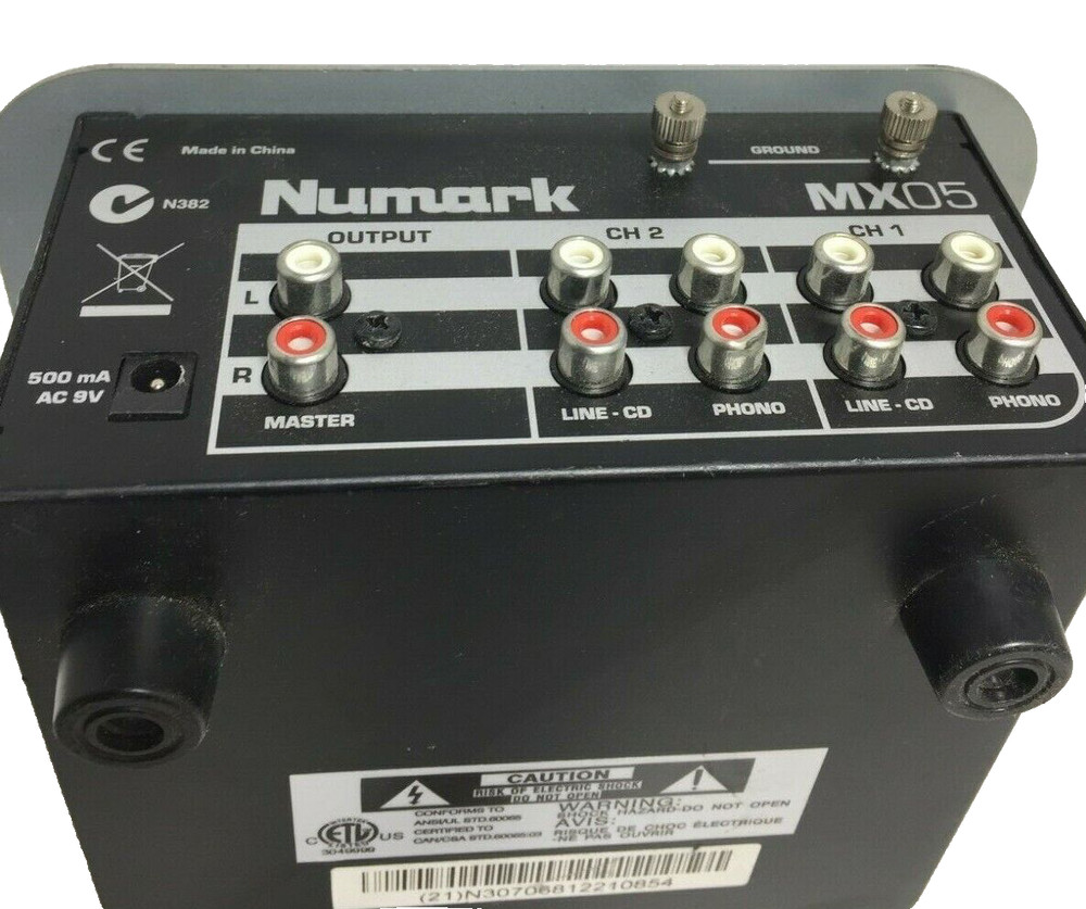 Numark Numark MX05 Pro Audio DJ Mixer CH1/ CH2