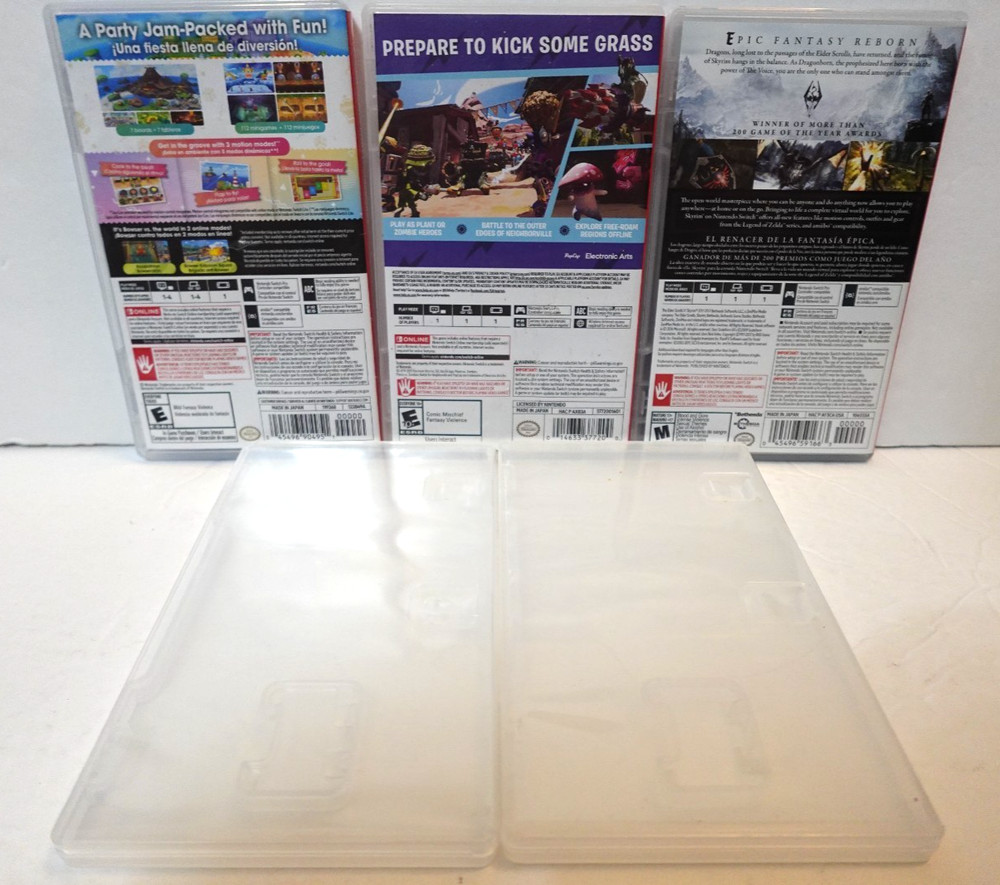 Nintendo Switch replacement game cases (NO manuals, games, ect.)