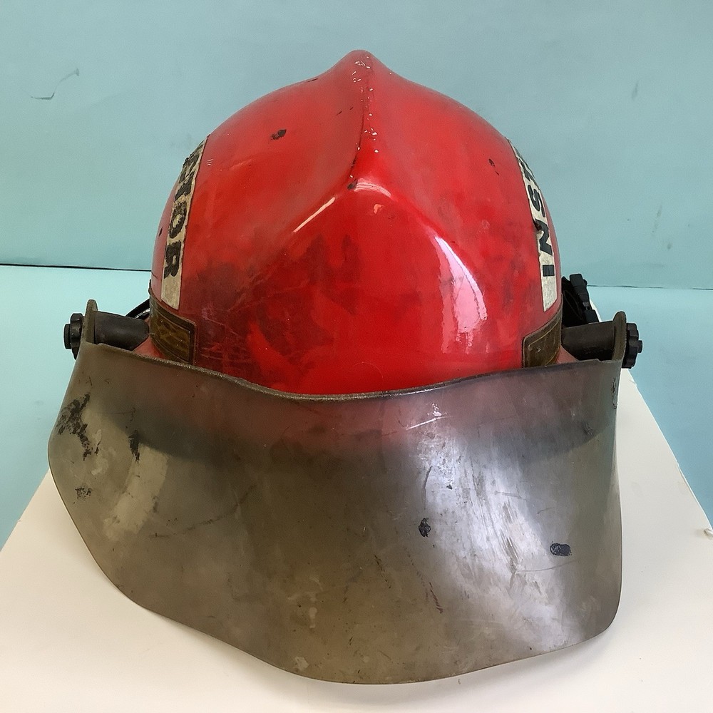 Instructor Fire Helmet Cairns & Bros. Red with Shield