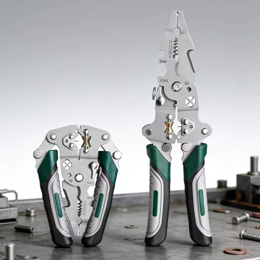 Foldable wire stripper, pulley design multi-function electrician wire splitter