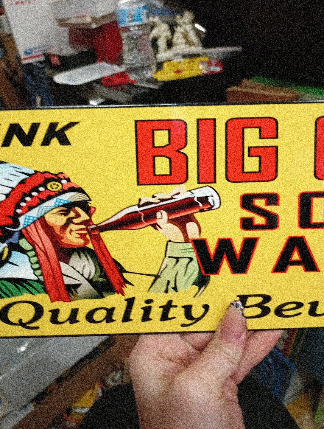 Porcelain Drink Big Chief Soda Water Sign