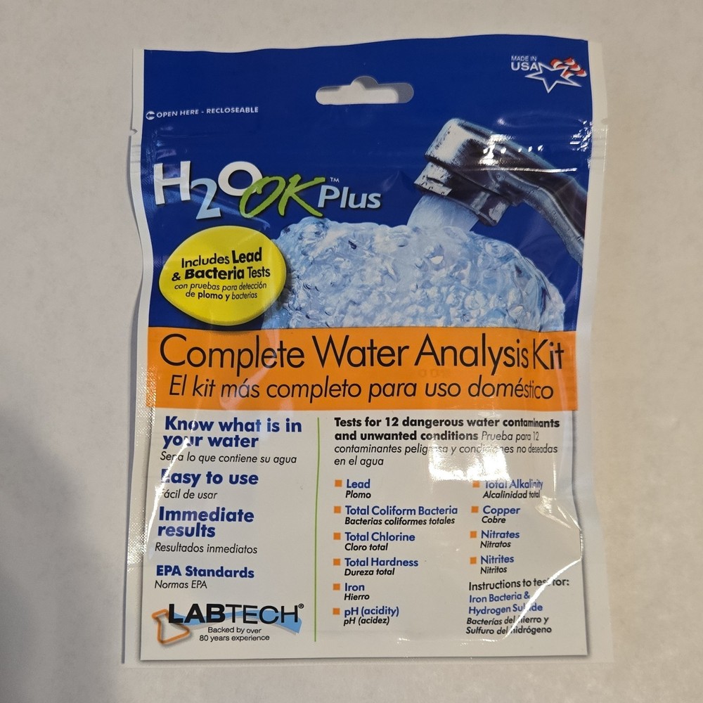 LabTech H2OK Plus Water Analysis Kit, Lead, Bacteria, Drinking Water Test