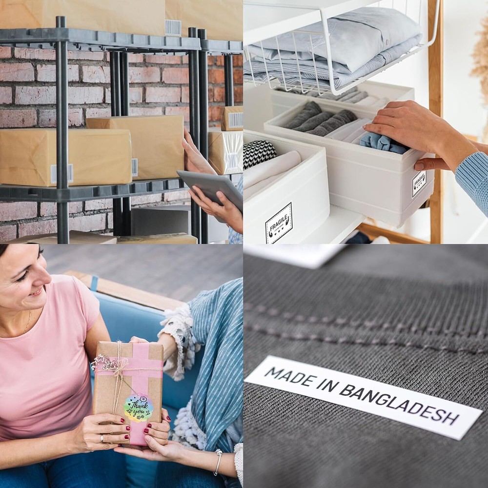 Phomemo M110 Thermal Label Maker Mobile Printer Wireless Barcode Printer +1 Roll