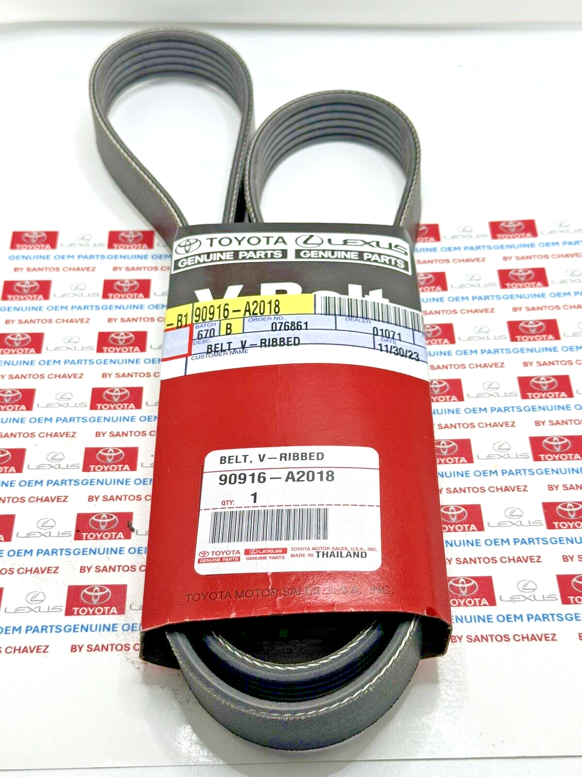 09-11 Toyota Corolla,Matrix Serpentine Drive Fan Belt GENUINEOEM PART90916-A2018