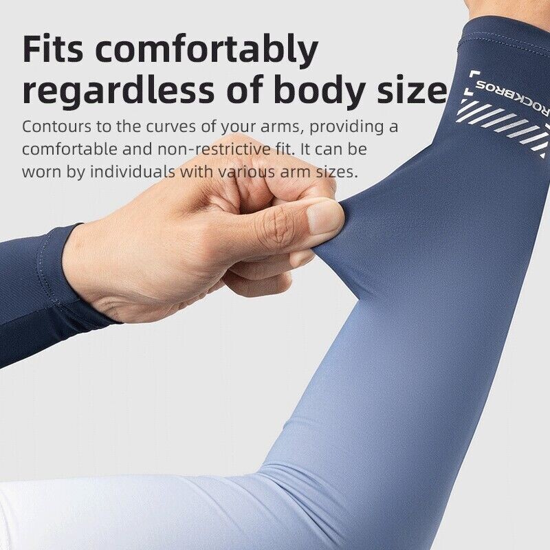 ROCKBROS Arm Sleeves UV Protection Ice Silk Arm Sleeves Comfort High Elasticity