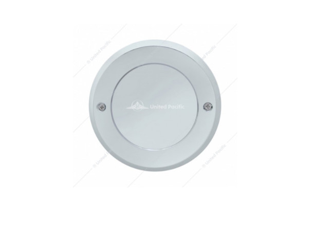 CHROME PLASTIC 2-1/2" LIGHT BEZEL WITH MIRROR LENS