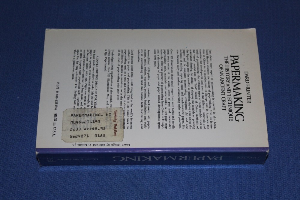 Papermaking History Technique Ancient Craft Hunter BlueLakeStamps Useful #2