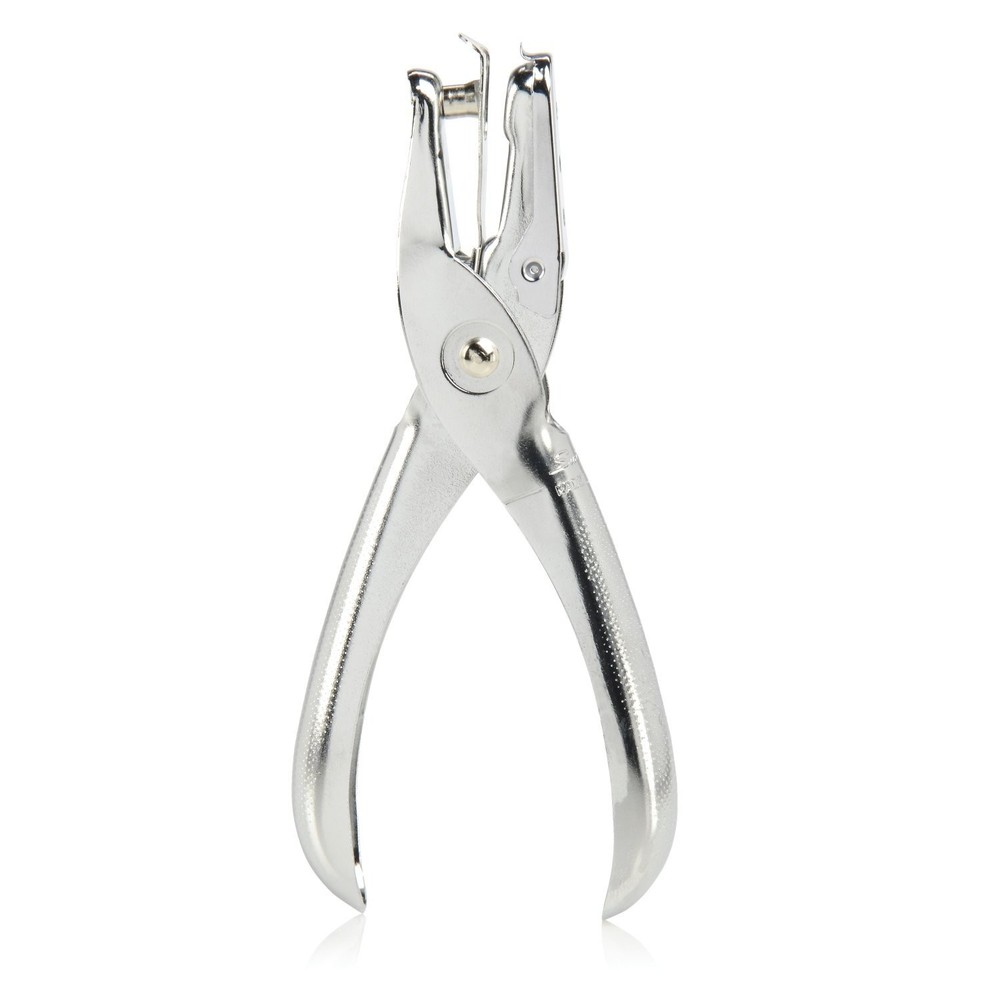 Durable Chrome Handheld Single Hole Punch 5 Sheet Capacity Compact Design