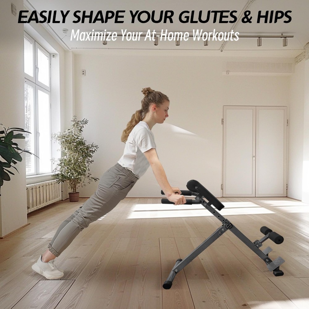 Adjustable Bench Foldable Exercise Bench Back Extension Machine Roman Chair