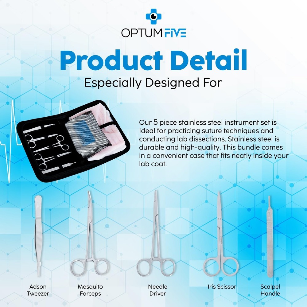 Suture Practice kit 31-Piece Set - Suture Training Kit with Knot and Threads ...