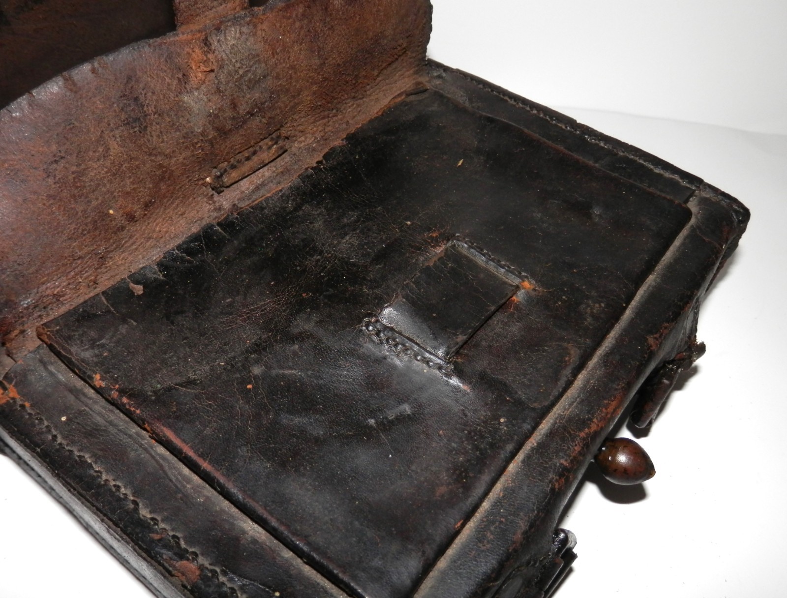 US Civil War Infantry Leather Cartridge Box marked Oliver Pittsburg PA