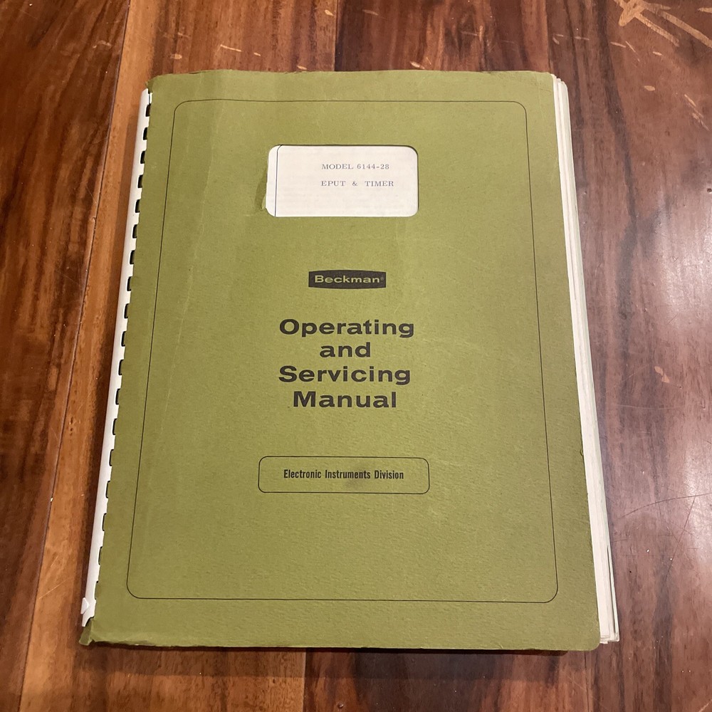 Beckman 6144-28 EPUT & Timer Operating & Servicing Manual