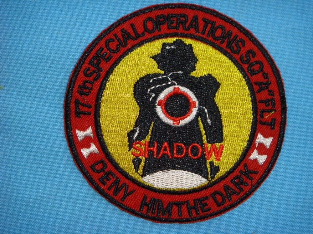 VIETNAM WAR PATCH, US "A "FLIGHT 17th SPECIAL OPERATIONS SQ " SHADOW "