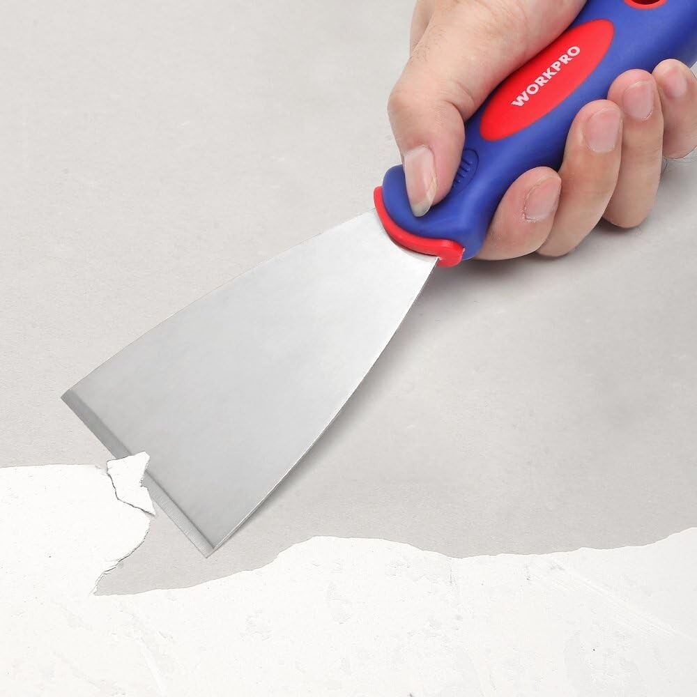 Professional-Grade 4-Piece Putty Knife Set - Ergonomic & Multi-Sized Blades
