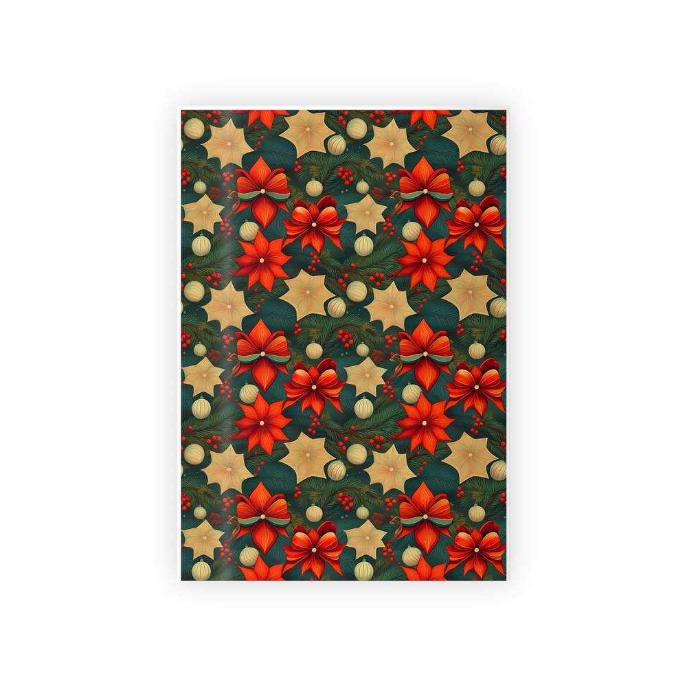 Gift Wrapping Christmas Pattern Paper Rolls, 1pc