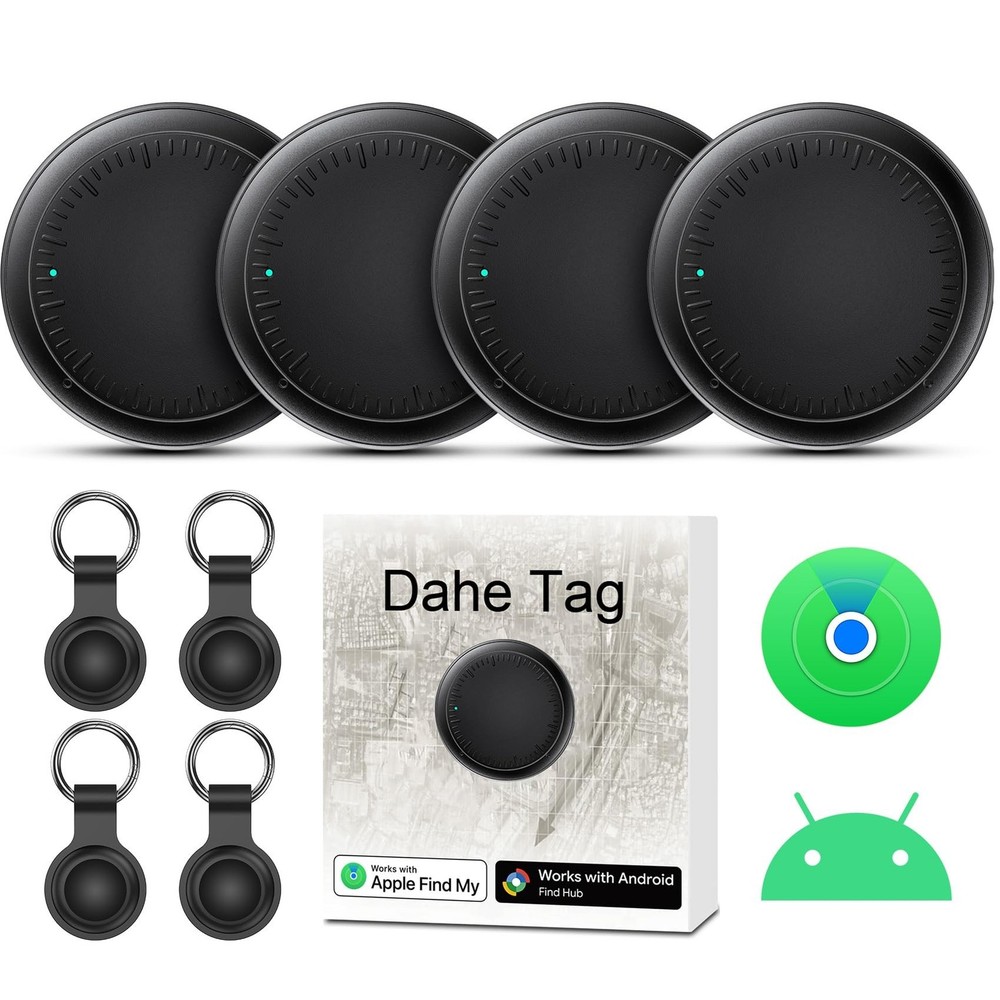 Air Tracker Tags 4 Pack Android and iOS, Bluetooth Tracker Android Tracker Ta...