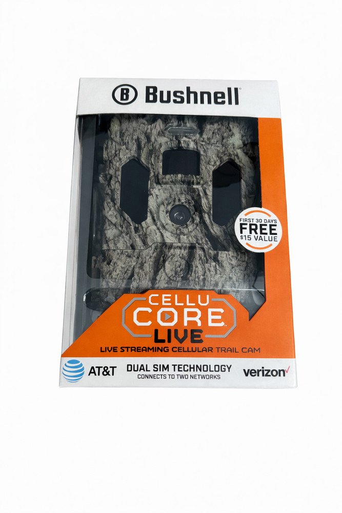 Bushnell CelluCORE Live Streaming cellular Trail Camera-Dual Sim Technology