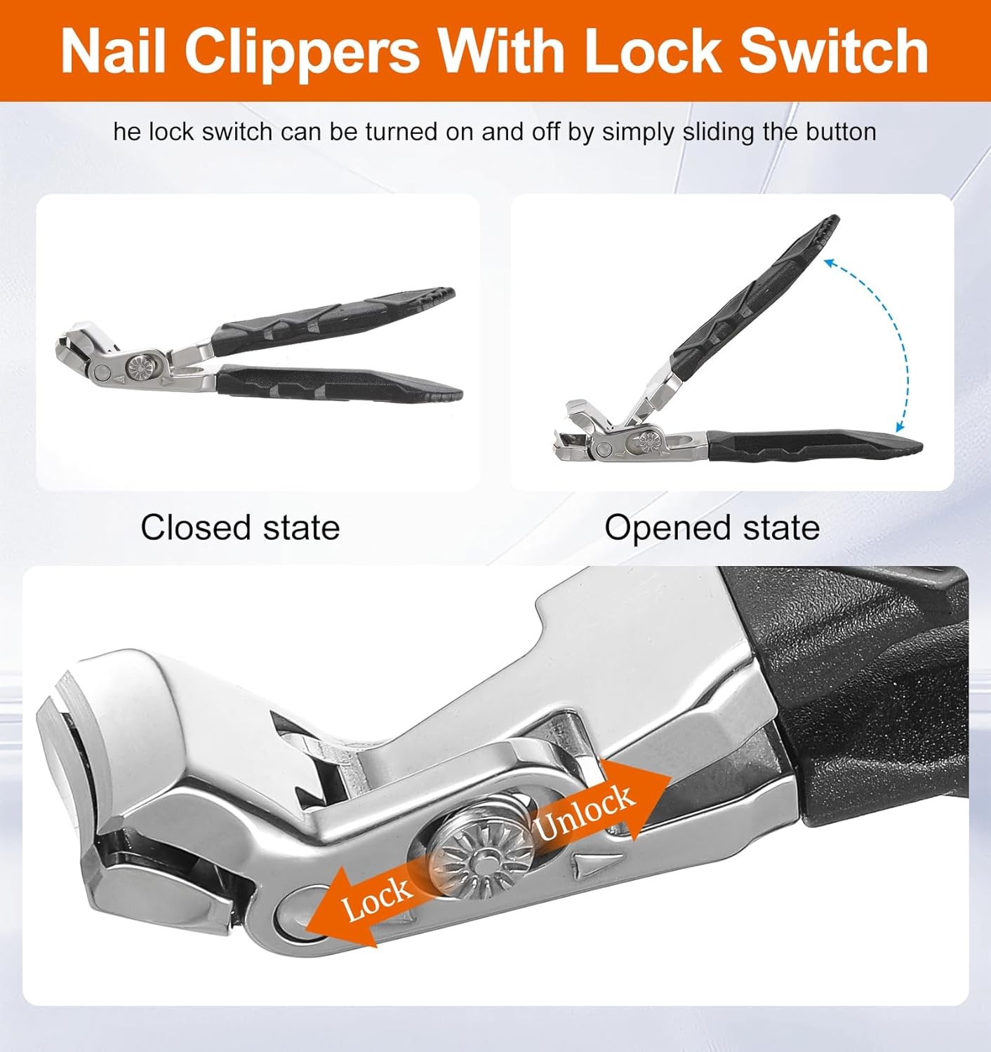 Extra Large Toe Nail Clippers For Thick Nails Heavy Duty Stainless Professional