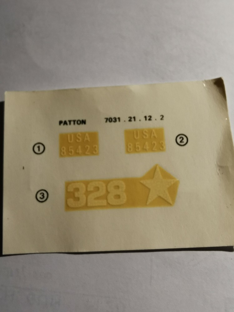 SOLIDO - PATTON TANK ref 7031 decals