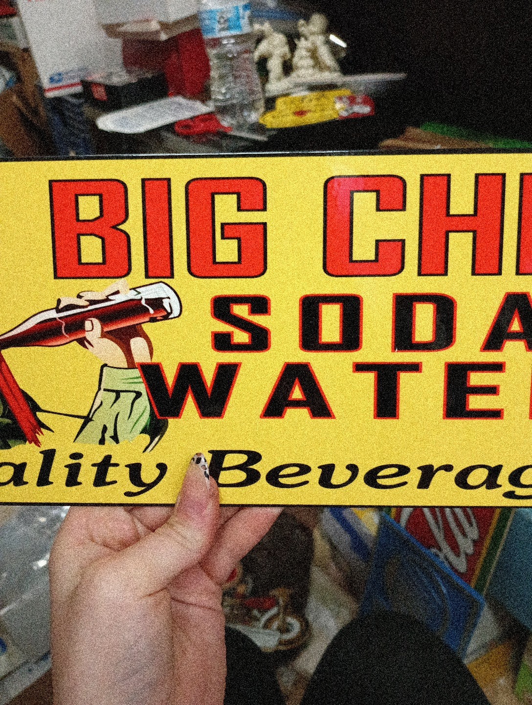 Porcelain Drink Big Chief Soda Water Sign