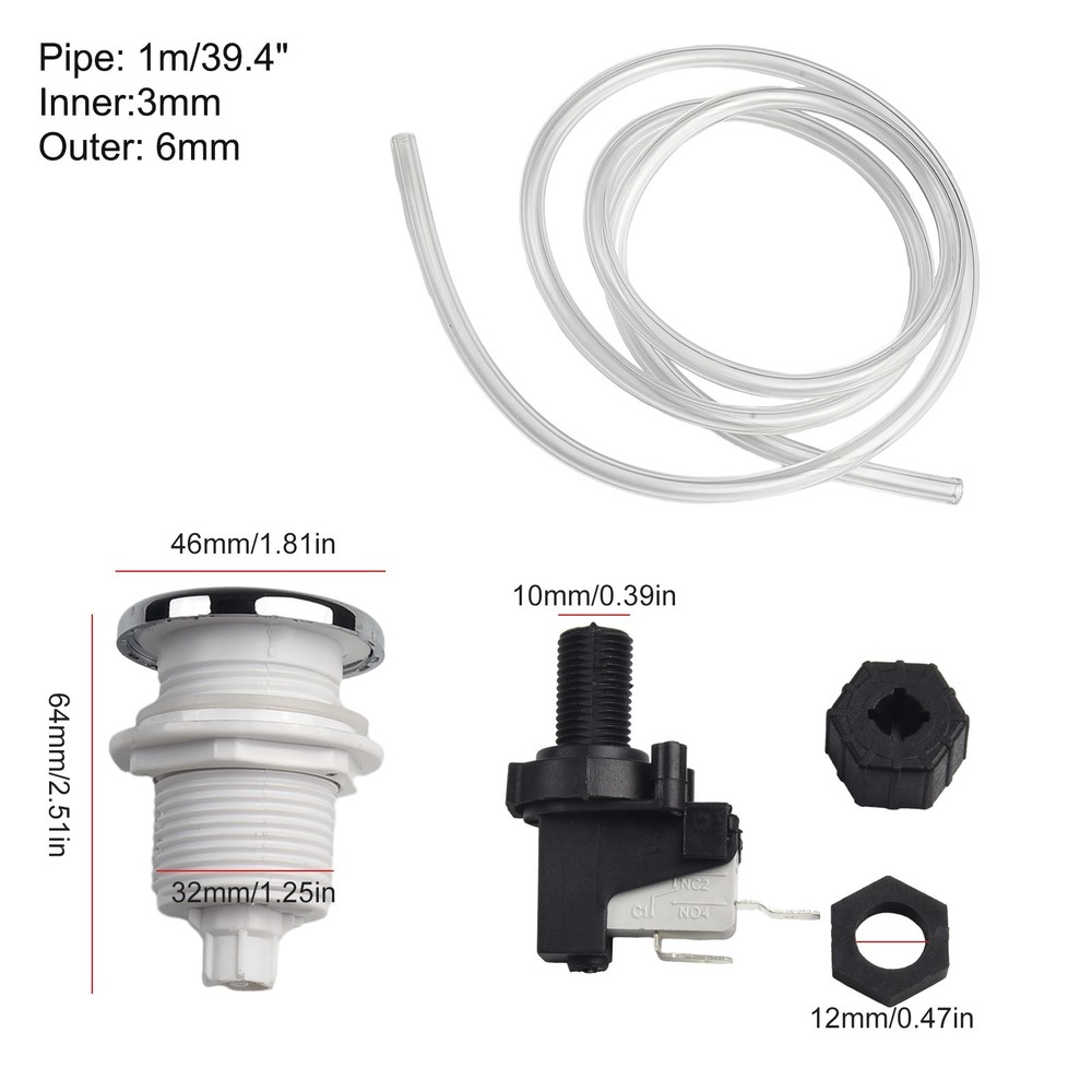 On/Off Push Button Switch Jetted Jet Bath Spa Hose Air Pool High Quality