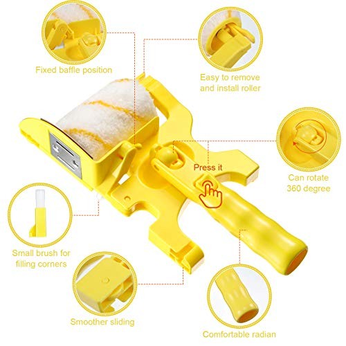 9 Set Paint Edger Combo Kit Paint Edger Roller Brush Multifunctional Handheld