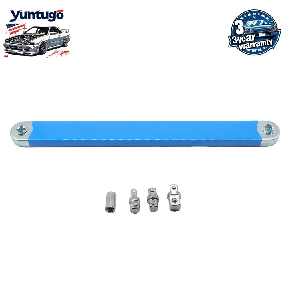 3/8" Offset Extension Wrench Impact Ready Socket Tool w/ Adapter Multifunctional