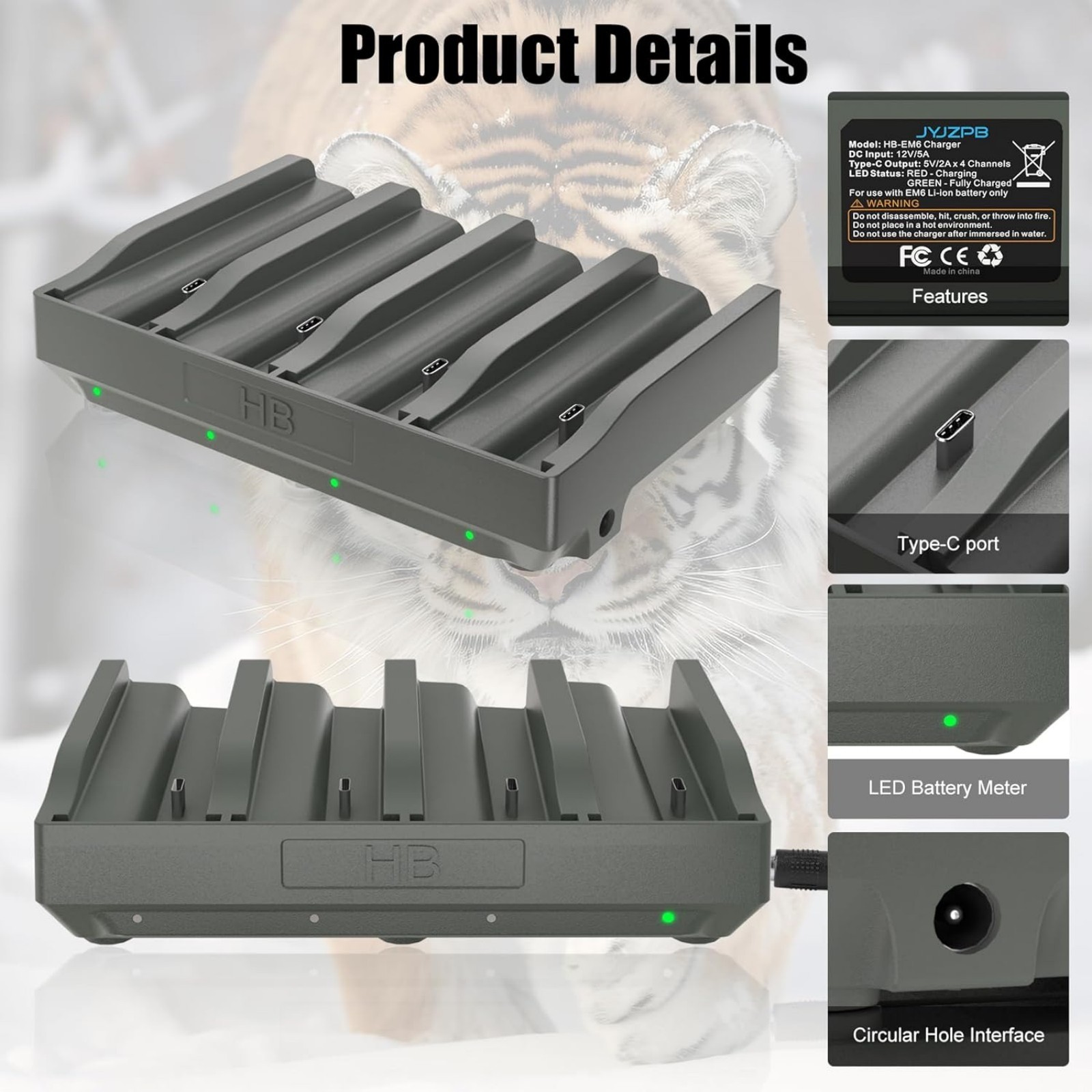 4PCS Lithium Battery & 4 Port Charger for Reveal Trail Camera X Gen 3.0,Pro 3.0