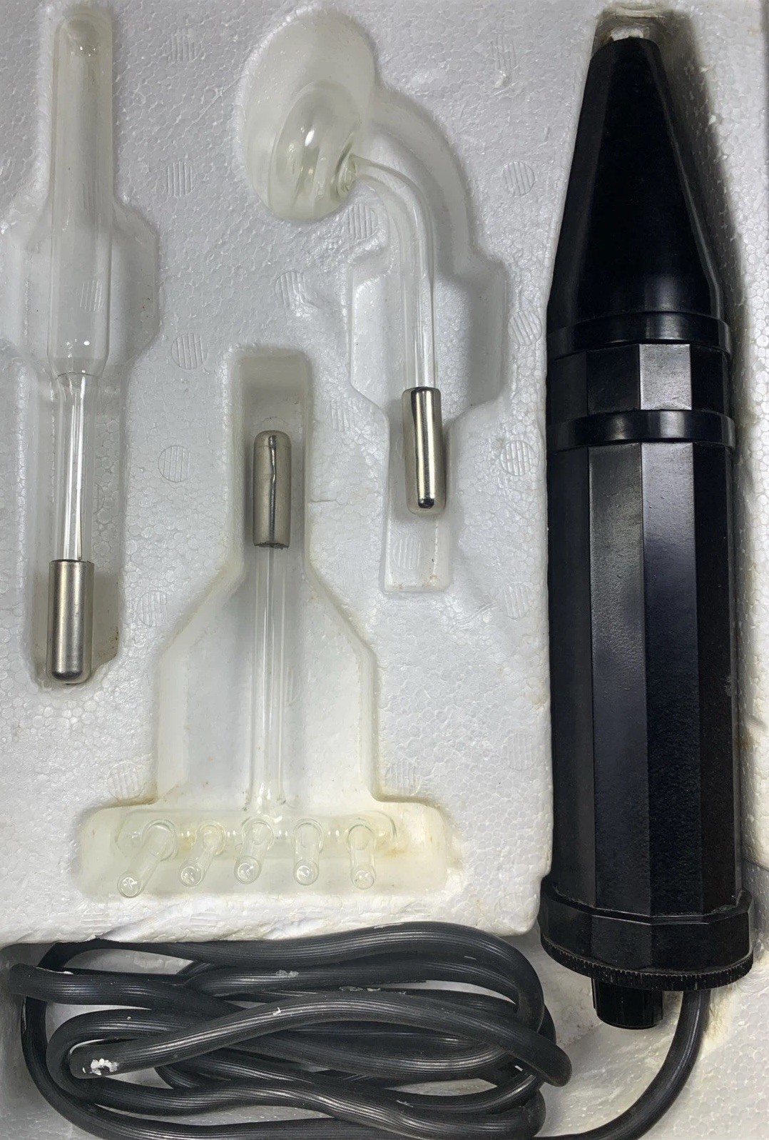 Master Violet Ray High Frequency Unit & Attachments(3) WORKS! Original Receipt!