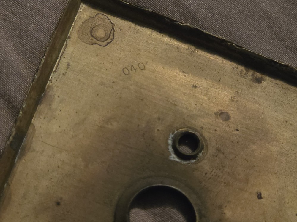 Vintage Brass Push Button Light Switch Cover Plate