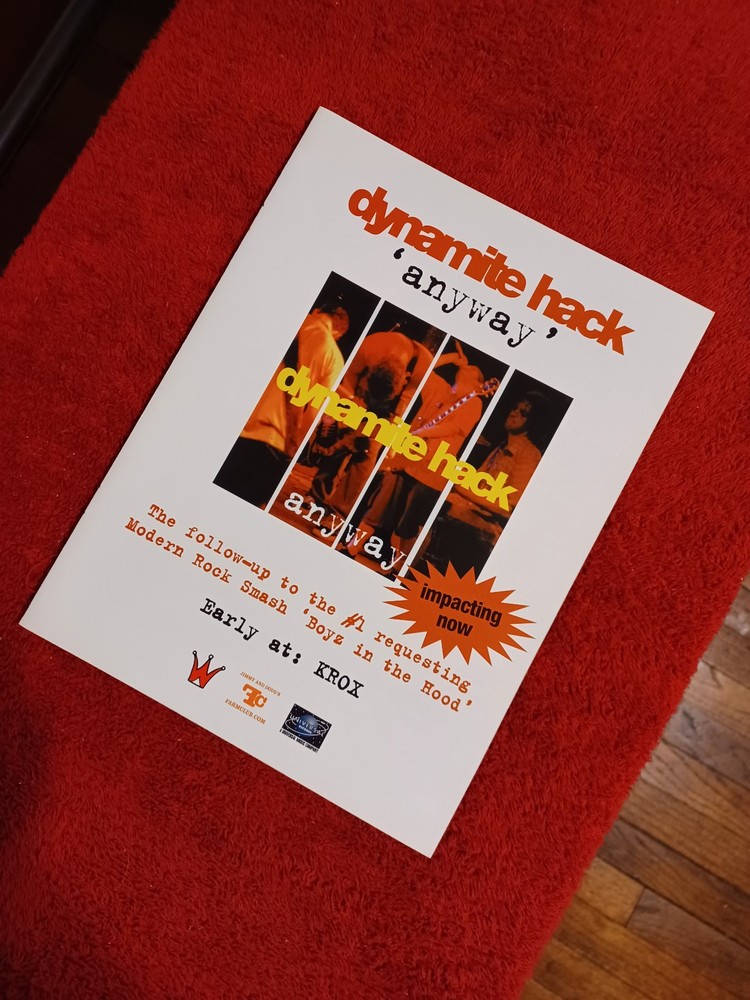 DYNAMITE HACK - 2000 US Full-Page Color Ad 'Anyway' Single Release (HITS Mag.)