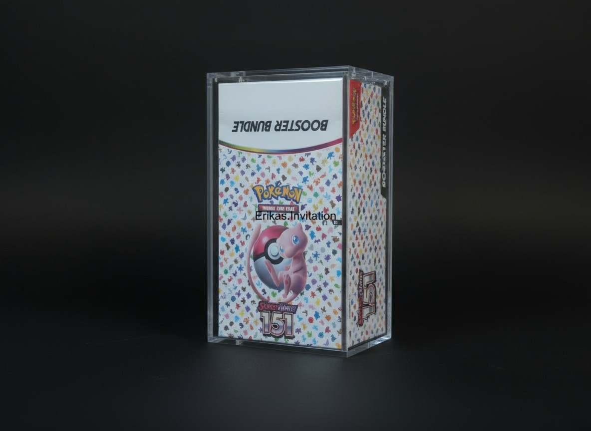 Pokemon Booster Bundle Display Acrylic Case 8mm Thick Magnetic