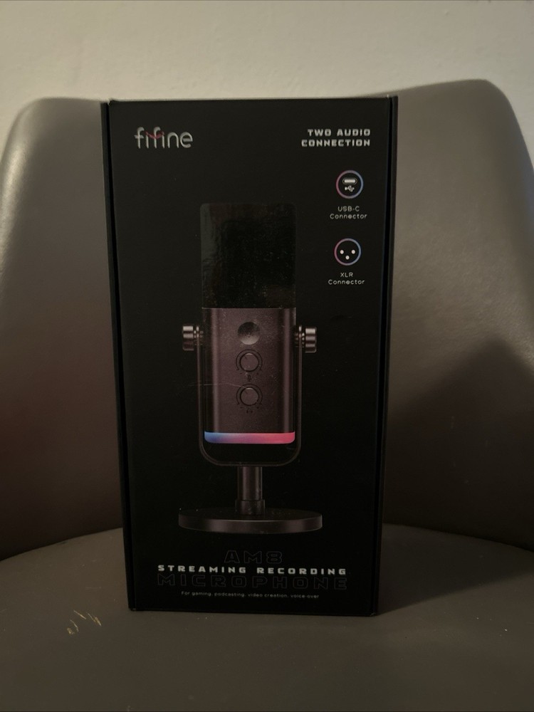 FiFine AM8 XLR USB Dynamic Microphone Ampligame Black