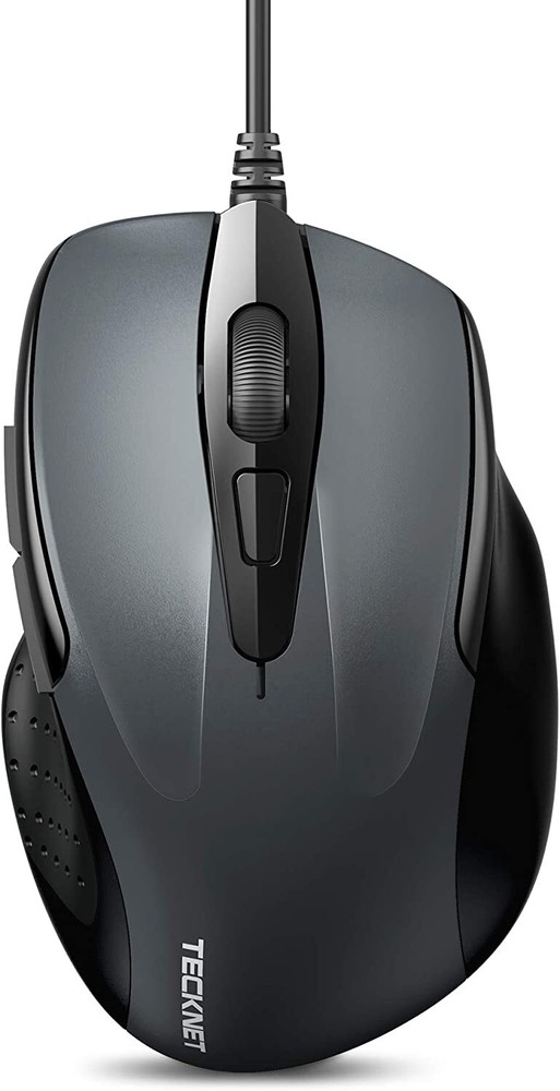 TECKNET 6-Button USB Wired Mouse with Side Buttons, Optical Computer Mouse