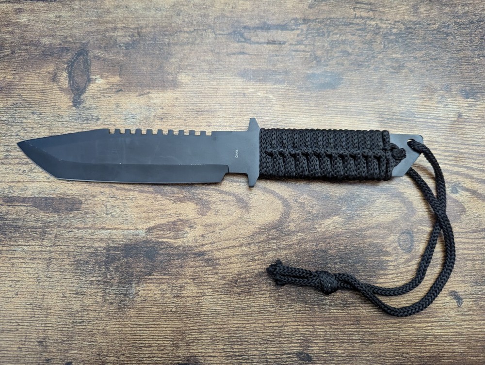 FIXED HONED BLADE SURVIVAL KNIFE WITH SHEATH