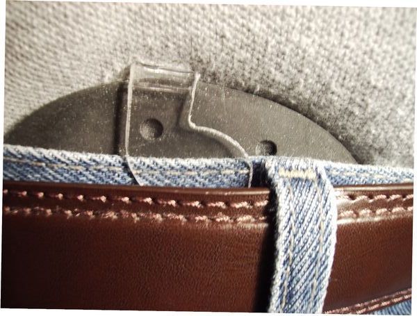 Men's Suspenders with Rubber Pads Attach To Belt, Holds Pants Up, Out of Sight