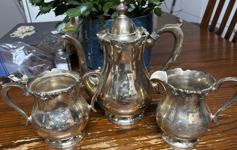 Wallace Silverplate Coffee Tea Set 1900-1940
