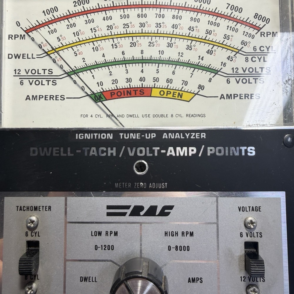 Vintage EAC Ignition Tune-Up Analyzer Model 566 Dwell Tach Volt Amp – Untested